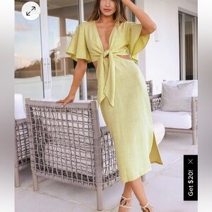 Lulu’s Summer Journey Light Green Midi Dress